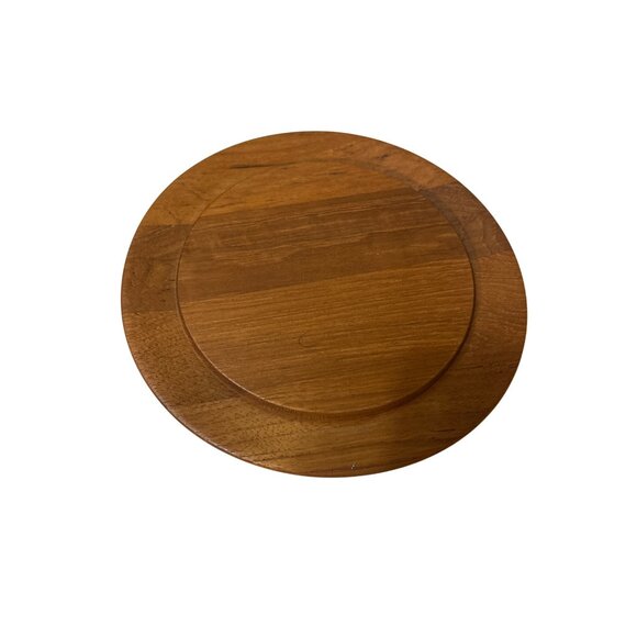 Vintage Luthje Teak & Acrylic Cheese Dome With Wood Base & Handle - Picture 5 of 8